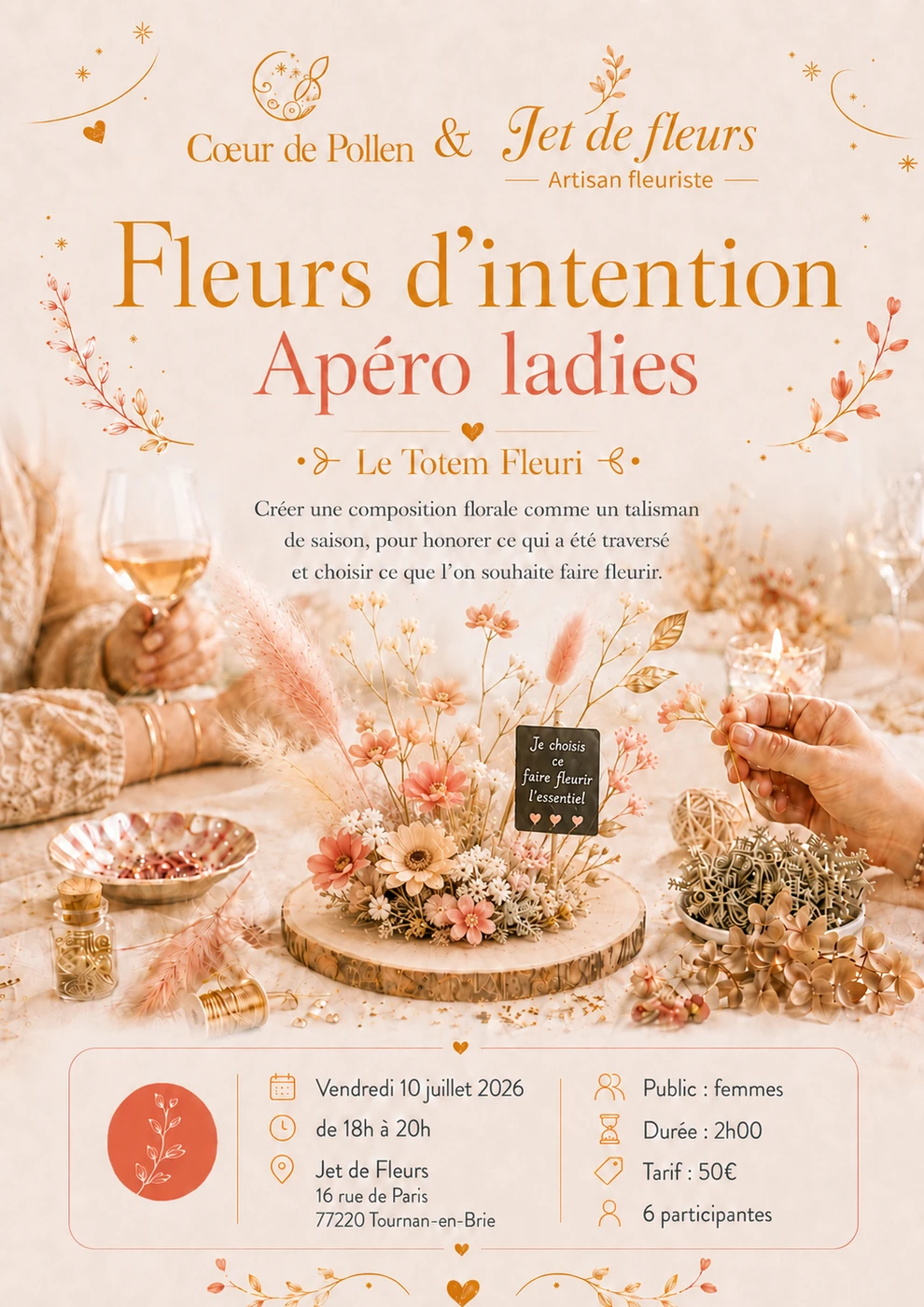 Visuel de l’atelier Fleurs d’intention — Le Totem Fleuri